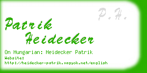 patrik heidecker business card